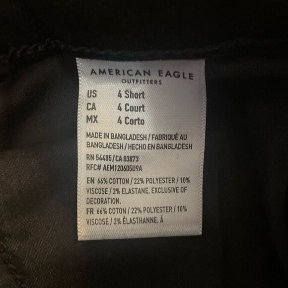 American Eagle Next Level Stretch Black Skinny Jeans Womens Size 4 Short - Picture 4 of 7